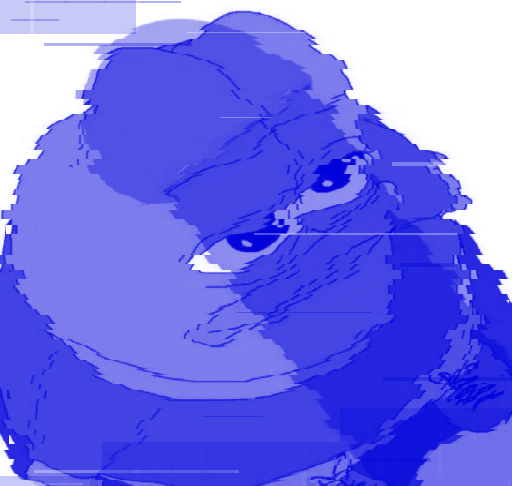 A pixelated, glitch-effect image shows a blue-tinted close-up of a gorilla's face with a smug, sidelong glance, paired with the caption "$wOCT Octra will have some of the best performance in this bullmarket. Do not fade. Plz doubt me CT @octra." The gorilla's defiant expression visually reinforces the post's confident, daring tone challenging skeptics of the token.