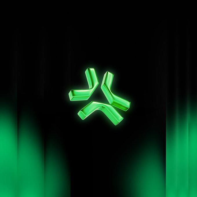 A glowing green Razer logo on a black background with vertical light streaks.