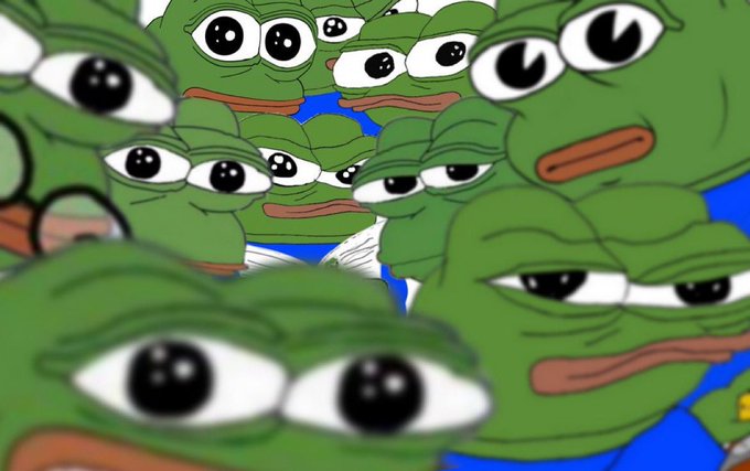 The image features a group of cartoon frogs, each with their own unique facial expressions and colors. They are arranged in various positions within the frame, creating an interesting visual effect that draws attention to them. The background appears to be a simple gray color, which contrasts nicely with the vibrant green and blue tones of the frogs' skin tones. The image also includes text that reads "if u sell ur zecash everyone will know". This message seems to be related to the content of the image or could be part of an advertisement for a product or service.