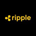 A simple logo image displaying a yellow circular icon next to the word "ripple" on a black background.