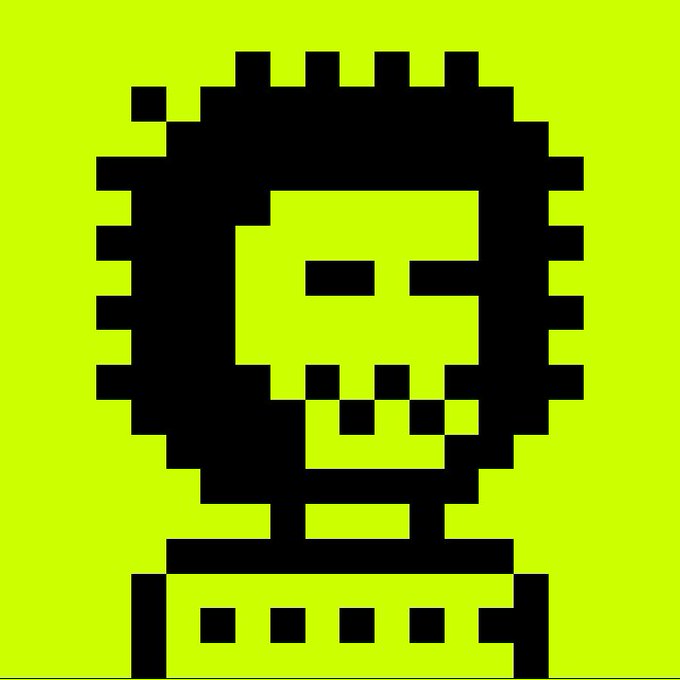 A pixel-art style icon depicting a skull with a wide grin on a bright yellow-green background, featuring the classic 1UP mushroom design at the bottom.