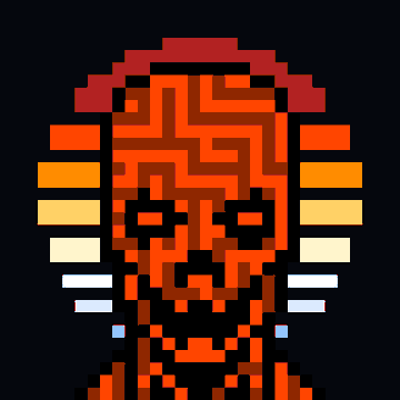 The image features a cartoon-style skull with orange and red colors, giving it an artistic and unique appearance. The skull has a large head and is wearing earrings, adding to its distinct character. The background of the image is black, which contrasts with the vibrant colors of the skull and makes it stand out even more. The post includes text that reads "Oi You! Do you want an awesome new ?". This message seems to be related to the Skulls Discord, where users can share their favorite skulls or engage in discussions about the collection.