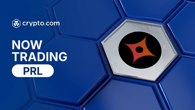 "Perle ($PRL) is now available for trading in the Crypto.com App Purchase and here is how you do it. crypto.com/ price / perle $PRL easily with USD, EUR, and 20+ fiat currencies".