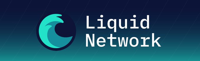 Logo of Liquid Network, featuring a stylized circular emblem in teal and blue gradient next to the text "Liquid Network".