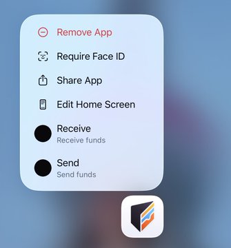The image shows an iPhone screen with a message about deleting an app, specifically the Remove App feature. The app being removed is called "@cakewallet". The text on the screen indicates that the user can either delete the app or send/receive funds from it. The post mentions that this feature was not available in other wallets and highlights the usefulness of the "@cakewallet" app for users who want to manage their finances more efficiently.