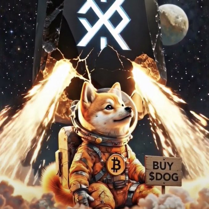 The image features a cartoon dog wearing an orange jumpsuit, sitting on a cloud with a sign that reads "LFG $DOG Army". The background of the image shows a rocket ship flying through space, with a planet visible behind the rocket. The caption below the image reads "LFG $DOG Army !!!", which is likely a reference to the character "LFG" from the video game "LFG $DOG".