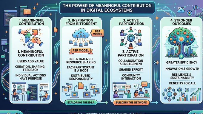 "Powerful contribution can be more effective when people participate, and @justinsuntron thoughtfully explored part of that idea in his post on BitTorrent. That still feels valuable."