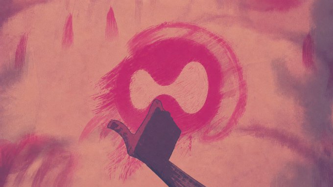 The image features a pink background with a large, circular shape that appears to be a heart or an eye. A hand holding a book can be seen next to this shape, suggesting a connection between the book and the heart-like object on the background. The caption reads "It is time $HYPE", which implies a sense of nostalgia or retro style in the image.