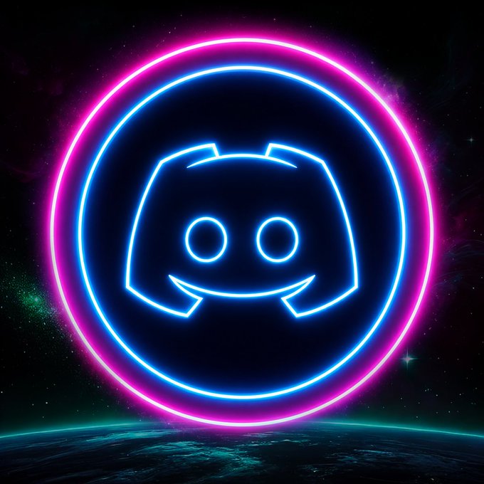 A glowing neon Discord logo in blue and pink hovers above a planet's horizon, visually tying to the post's call to "Join the IvyFi Discord" for community updates on the $IVYFI DEX listing, secure storage, and staking portal.