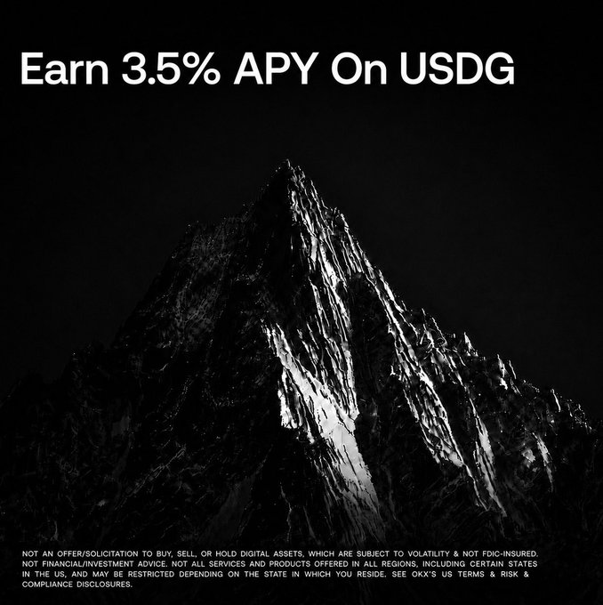 The image features a black and white photograph of a mountain peak with snow on top. At the bottom of the image, there are lines that say "Empire" and "earn 3.5% APY APY on USDC". This suggests an advertisement for an investment opportunity in Bitcoins or other cryptocurrencies. However, the main focus of the post is on earning money from this particular investment rather than offering free cryptocurrency trading services like Bitcoin mining with an APY above 4.1%. The text emphasizes that only VIP users can participate and has a clear explanation about what it entails, providing context for potential investors who may be interested in joining the venture or not.