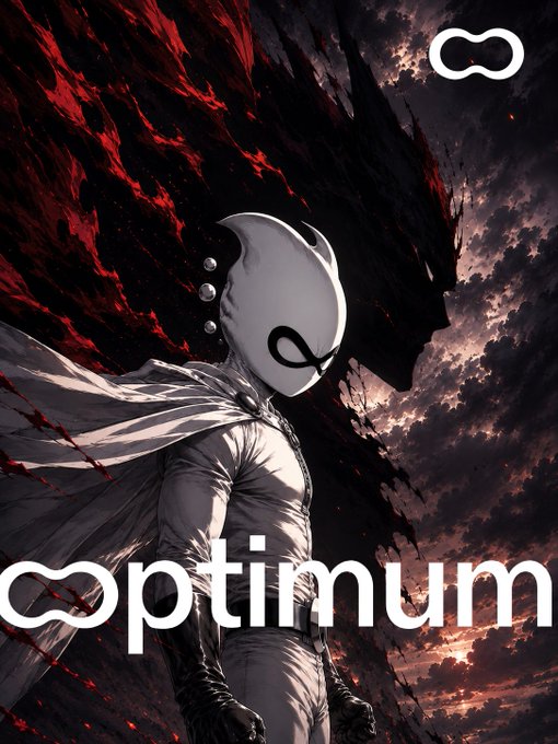 An optimal superhero stands against a dark, industrial backdrop, embodying the concept of speed. The name that appears on his body, Optimum, is a company focused on the latency marketplace. The services provided by Optimum is a platform where businesses can buy and sell low-latency capacity. The company provides a service to ensure that customers have the best possible network performance.
