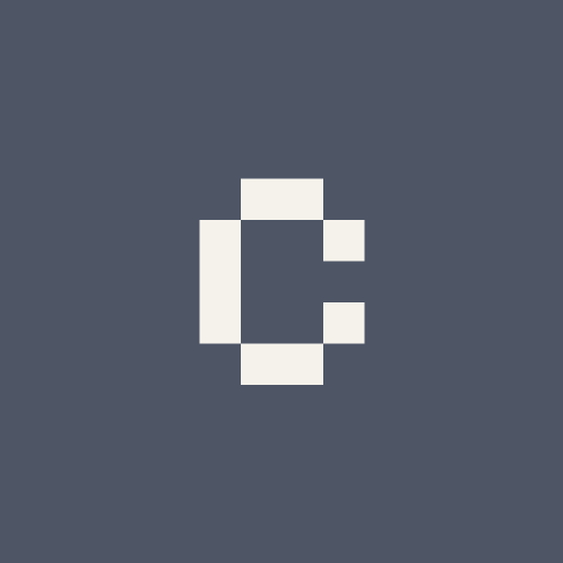 A stylized white pixelated letter "C" centered on a navy blue background, visually representing the "Coattail" brand featured in the post promoting their tokenized stock brokers collection on Robinhood Chain.