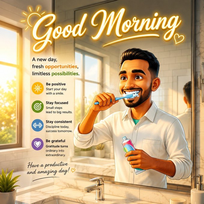 The image features a cartoon man brushing his teeth while holding a tube of toothpaste. The caption below the image reads "Good morning creator'S Happy Wednesday Currently active with three solid projects @NomismaNetwork Season 3 is live with Diamonds, points, and rewards for active users @useTria A self-custodial crypto neobank with trading, yields, Visa cards, and gasless transactions.". The image also includes a reference to the creator of the post "Good morning creator'S Happy Wednesday Currently active with three solid projects @NomismaNetwork Season 3 is live with Diamonds, points, and rewards for active users @useTria A self-custodial crypto neobank with trading, yields, Visa cards, and gasless transactions.".
