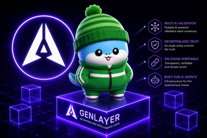 The image features a small, cute cartoon character wearing a green jacket with white stripes standing on a platform. The character has a big smile on its face and appears to be happy or excited about something. The background of the image consists of various blocks in different colors, creating an interesting visual effect. The caption below the image reads: "AI does not have a scaling problem. It has a disagreement problem. One agent says a task is complete. Another says it is not." This statement seems to be related to the concept of AI and machine learning, as suggested by the post's title.