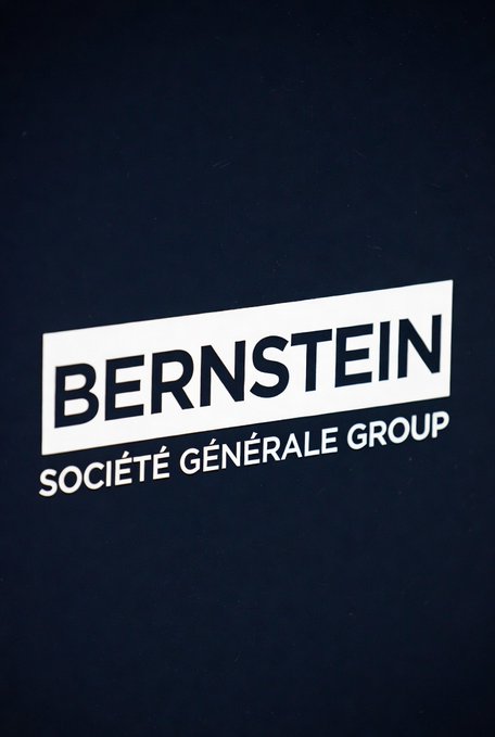 The image displays the Bernstein logo, a Société Générale Group company, against a dark background. It relates to the post showing Bernstein's analyst coverage of Circle, where the firm maintains an Outperform rating despite cutting its price target.