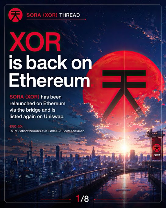 "It's true, XOR is back on Ethereum. Not as nostalgia. As access restored for our beloved OGs."