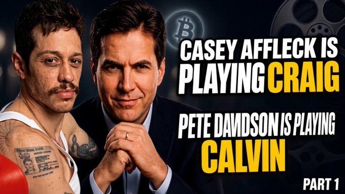A movie/film announcement thumbnail showing actors Casey Affleck and Pete Damdson, with text reading 'CASEY AFFLECK IS PLAYING CRAIG' and 'PETE DAMDSON IS PLAYING CALVIN - PART 1'.