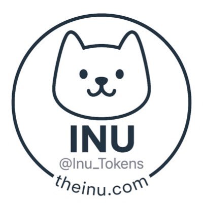 A simple black and white logo of a cat face in a circle with the text 'INU', '@Inu_Tokens', and 'theinu.com'.