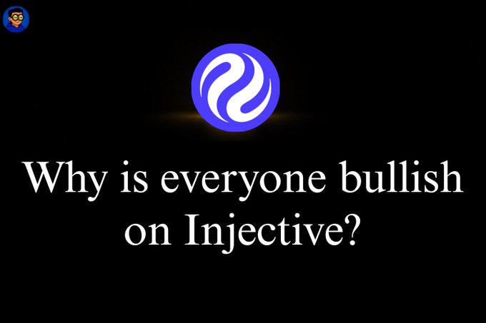 A title slide with the Injective logo asking 'Why is everyone bullish on Injective?' on a black background.