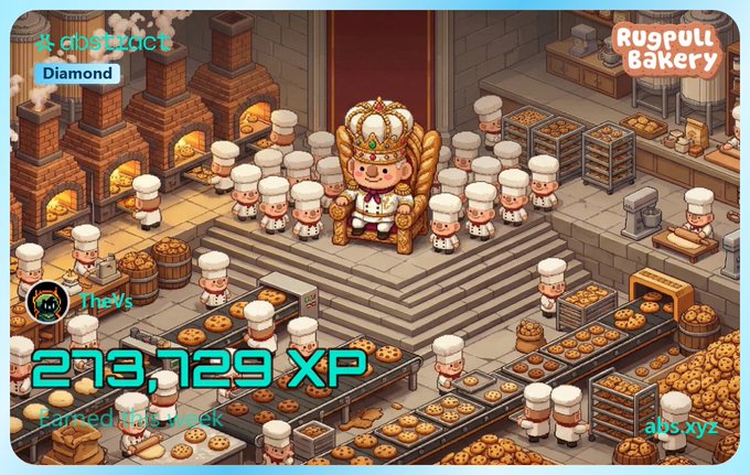 The image shows an abstract cartoon scene with a large king sitting atop a throne surrounded by numerous cooks wearing white hats. The king appears to be overseeing the baking process, which takes place within a bakery setting. The bakers are working diligently behind him, creating various baked goods such as cakes and pastries. The overall atmosphere of the image is one of productivity and creativity, with the king at the center of attention and the bakers contributing their skills to create delicious treats for others to enjoy.