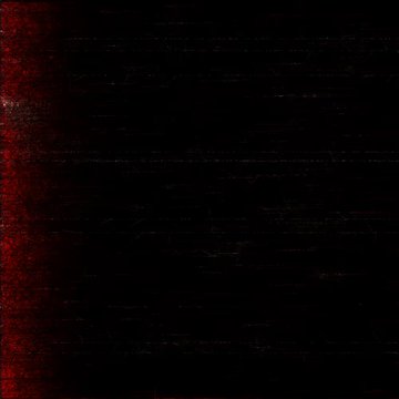 A dark image with red coloring concentrated along the left edge and faint horizontal lines across the frame.