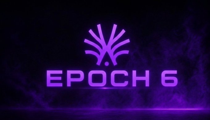The image features a purple logo with the word "Epoch" written below it. The text reads "Unlocking Opportunity with Action Model When I refer someone to @ActionModelAI, I don't just see it as a simple favor; I see it as a golden opportunity waiting to be seized!".