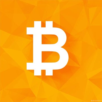 The image displays the Bitcoin logo, featuring the iconic white "₿" symbol set against a vibrant orange geometric background. It visually represents the cryptocurrency industry at the center of Russia's Moscow mining ban through 2032.
