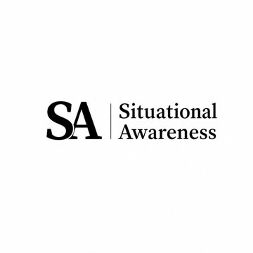 A minimalist logo on a white background featuring bold black serif letters 'SA' next to a vertical line and the words 'Situational Awareness' in a serif font.