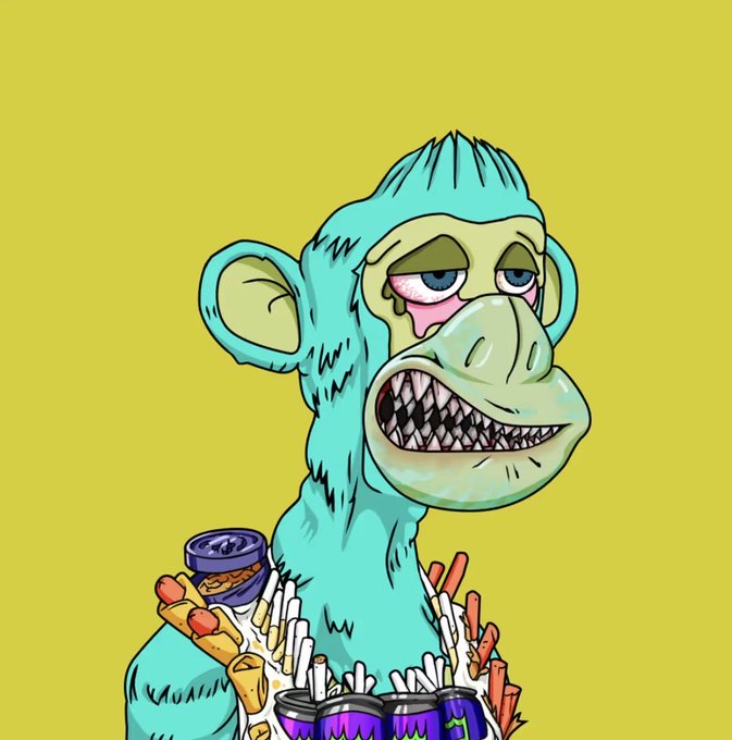 The image features a cartoon monkey wearing a blue shirt with white stripes and holding a can of soda. The background is yellow, which contrasts with the blue shirt and adds visual interest to the scene. There are also other objects present in the image, such as a cup and some carrots. The post includes text that reads "The doctor is in... the Otherside. Welcome Sebastian to the best club on the planet! Sebastian wants to connect with other apes so be sure to give him a follow, make him feel welcomed and get him plugged into the metaverse." This message seems to be related to the cartoon monkey's presence in the image, as it could be an advertisement or promotion for a virtual reality game that allows players to interact with animated characters.