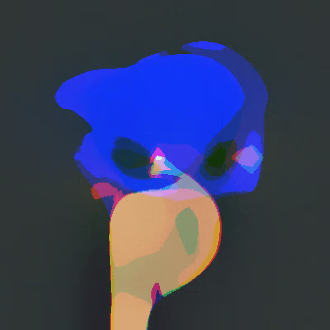 The image features a close-up of an orange bird's head with blue eyes, set against a black background. The bird appears to be looking directly at the camera, creating a sense of connection between the viewer and the subject. The image is accompanied by a caption that reads "Punkologist #573o opensea.io/item/base/0x57 ...". This suggests that the image may have been created for an online platform or social media account dedicated to punk rock music, art, or other related topics.