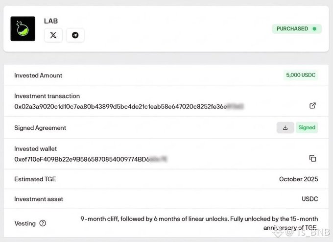 The image displays a list of transactions made from an initial investment of $5,000 into Lab six months ago. The image shows data about the purchases and investments made by various parties over time. There is also a message indicating that all these transactions were completed recently. This information can be helpful for understanding how the initial investment was utilized and whether it has been effectively executed or if there are any potential issues with the ongoing transactions.