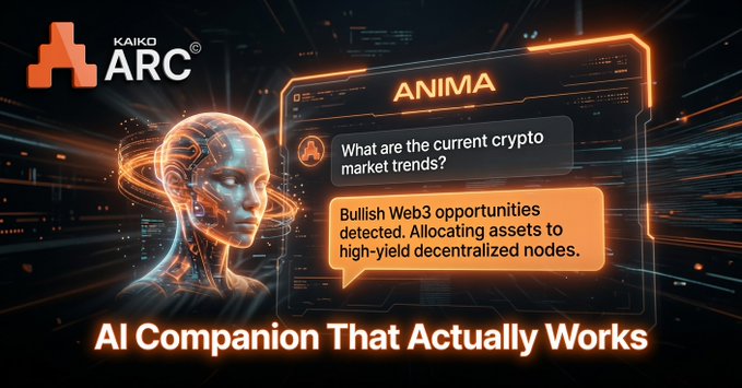 The image features a woman's face with an orange glow coming from behind her head. The background of the image is black, but there are orange lines that appear to be emanating from the woman's head. The text "ALI COMPANION THAT ACTUALLY WORKS" is written in white at the bottom of the image.