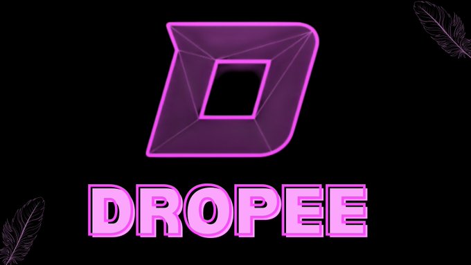 The image features a logo for Dropee, which is a cryptocurrency wallet designed by @dropee_app. The logo consists of a pink square containing a purple triangle within it. The text "DROPEE" is written below the logo in a larger font size than the rest of the image. The post mentions that the distribution opportunity around TON could change the equation completely, and it highlights the importance of @dropee_app's presence on Telegram.