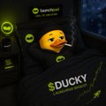 A graphic shows the 'Duckysonhead' meme character sitting in a gaming chair smoking, with text overlays reading 'DUCKY' and 'Duckysonhead', alongside a pack of 'Ducky' branded items.