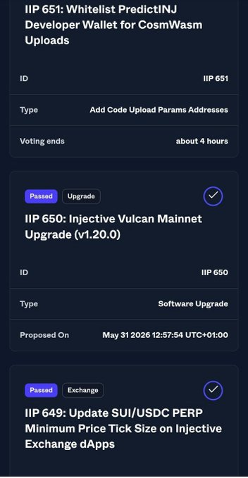 The image shows an updated version of a webpage, which has been made to resemble an invoices system, with three different columns of text including IP 65, Invasive Vulcan Mainnet Upgrade and Exchange rate apps. The IP 65 column contains several updates, while the Invasive Vulcan Mainnet Upgrade is at its top left corner, followed by the Exchange rate apps in the middle right portion of the image.