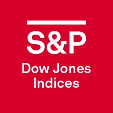 The red-and-white “S&P Dow Jones Indices” logo.