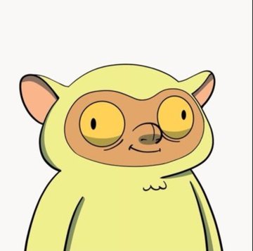 A cartoon green creature with large yellow eyes and small horns smiles cheerfully in the illustration. The whimsical, friendly character likely represents one of the NFT collaborators (possibly @fwoghood) announced in the INN3RSIDE collaboration post.