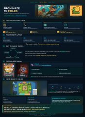 The image shows a "From Maze to Maze" tutorial/guide for the "Maze of Games" app, with sections on "WHY THE META LEVELS RESET," "THE UNENDING LOOP," "WHY I GET GOLD BONUS," and "THE GREATEST REWARD," featuring Golden Corn as the visible reward and illustrations of game modes and a maze map. It visually supports the accompanying post by illustrating how rewards attract players while decisions retain them, showing the Golden Corn reward and the design elements surrounding player choices in the game.