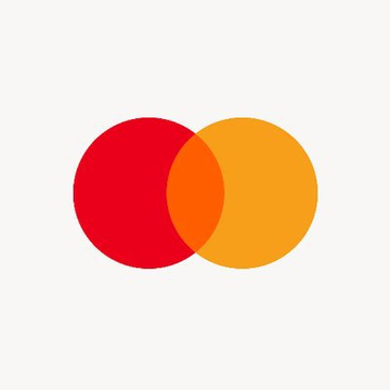 The Mastercard logo, featuring its iconic overlapping red and yellow circles, is displayed prominently, symbolizing the company's official sponsorship of the XRP Ledger Hackathon as announced.