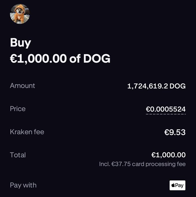 The image shows a screen displaying an eBay marketplace where someone is selling dogs for an amount of $1,000,000. However, there's no clear indication that this description specifically refers to Bitcoins or Bitcoin wallets. The post may be referring to a Bitcoin wallet with funds available for purchasing the dog.