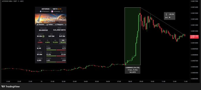 The image features a chart with a steep upward trend, depicting an investment in Astra Orion, which represents $ASTEROID's pumping up not because of a new product but due to traders noticing that Elon Musk, the founder of SpaceX, brought the Asteroid plushie to celebrate the company's IPO. The chart is designed for trading and investing purposes, suggesting that this could be an important indicator related to Astra Orion's potential success or failure in the stock market.