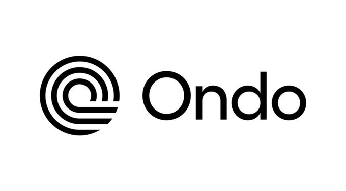 The image displays the Ondo Finance logo featuring a stylized black circular emblem with layered curved lines alongside the word "Ondo" in lowercase typography. It serves as the official branding accompanying the announcement of the Ondo Network, a new execution layer launched by Ondo Finance to combine centralized exchange performance with blockchain transparency.