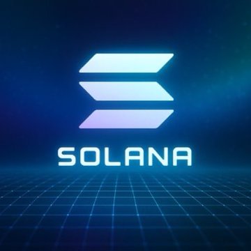 The image displays the Solana logo and name on a futuristic blue grid background, visually representing the blockchain network mentioned in the caption about Solana's ecosystem generating $143M in revenue in August and $17.5M in weekly protocol income, as reported by DWF Labs.