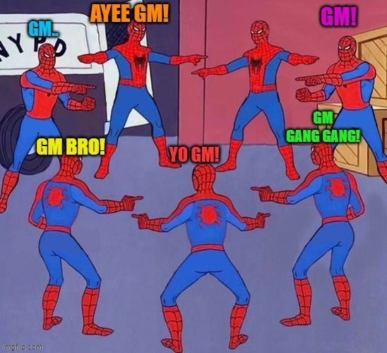 "Gm! Gm!"