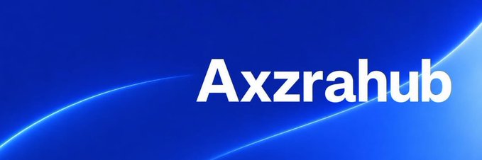 A blue gradient background displaying the text 'Axzrahub' in white.