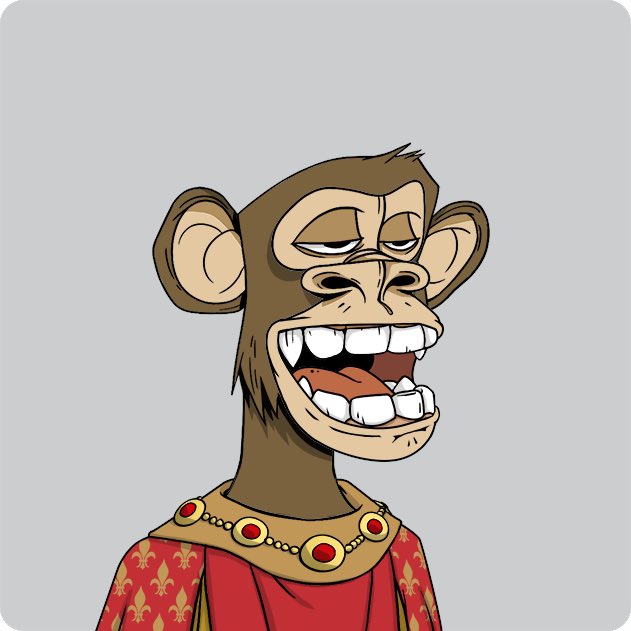 The image features a cartoon monkey wearing a red robe with gold accents, standing against a gray background. The monkey has a big smile on its face and appears to be laughing or making a funny face for the camera. The caption "Gm" is written in the bottom right corner of the image.