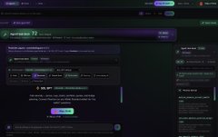 A dark-themed website or app interface screenshot with text 'questions' and 'Legal' visible, showing various menu options and form fields in a dark mode design.