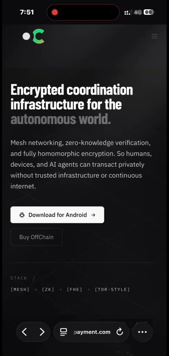 The image shows a cell phone screen displaying an app called "Offchain" that allows users to send and receive payments using offchain technology across various devices, including smartphones, tablets, and computers. The app has been updated to work on iOS as well, making Offchain accessible to a wider audience.