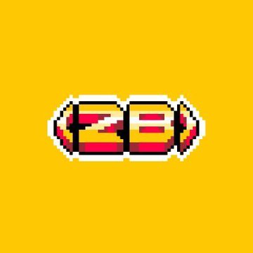 A pixel art design featuring the number "28" in Spanish flag colors (red and yellow) on a yellow background, likely serving as a giveaway announcement graphic for the user's 28-hour giveaway of zec_bit and initiatenft_ whitelist spots.
