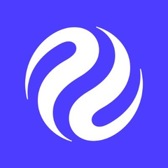 The image displays the Injective logo—a stylized white swirl design on a blue square background—representing the Injective blockchain, which is now live on Solana, allowing users to access the INJ token across the Solana ecosystem.